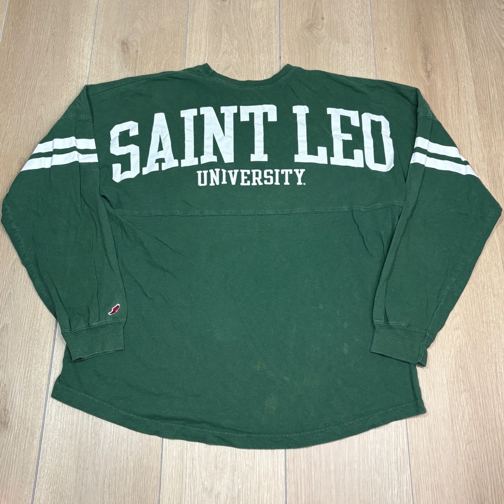 Saint Leo University Lions Spirit Jersey League Green Long Sleeve Shirt Womens L